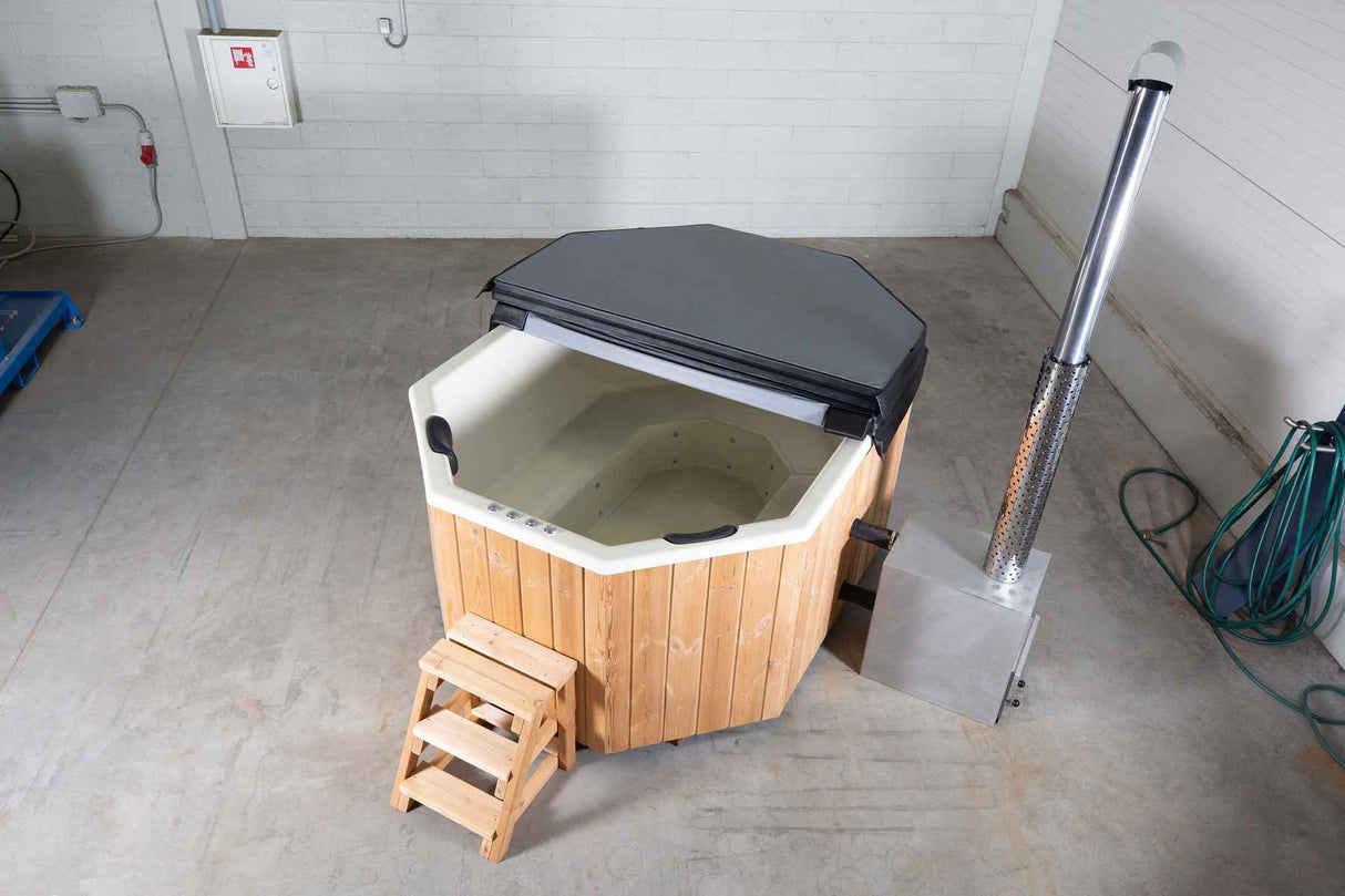 Original Octa XXL Hottub | HotTub mit Holzofen | für 8 Personen | 2.40 × 1.80 Meter