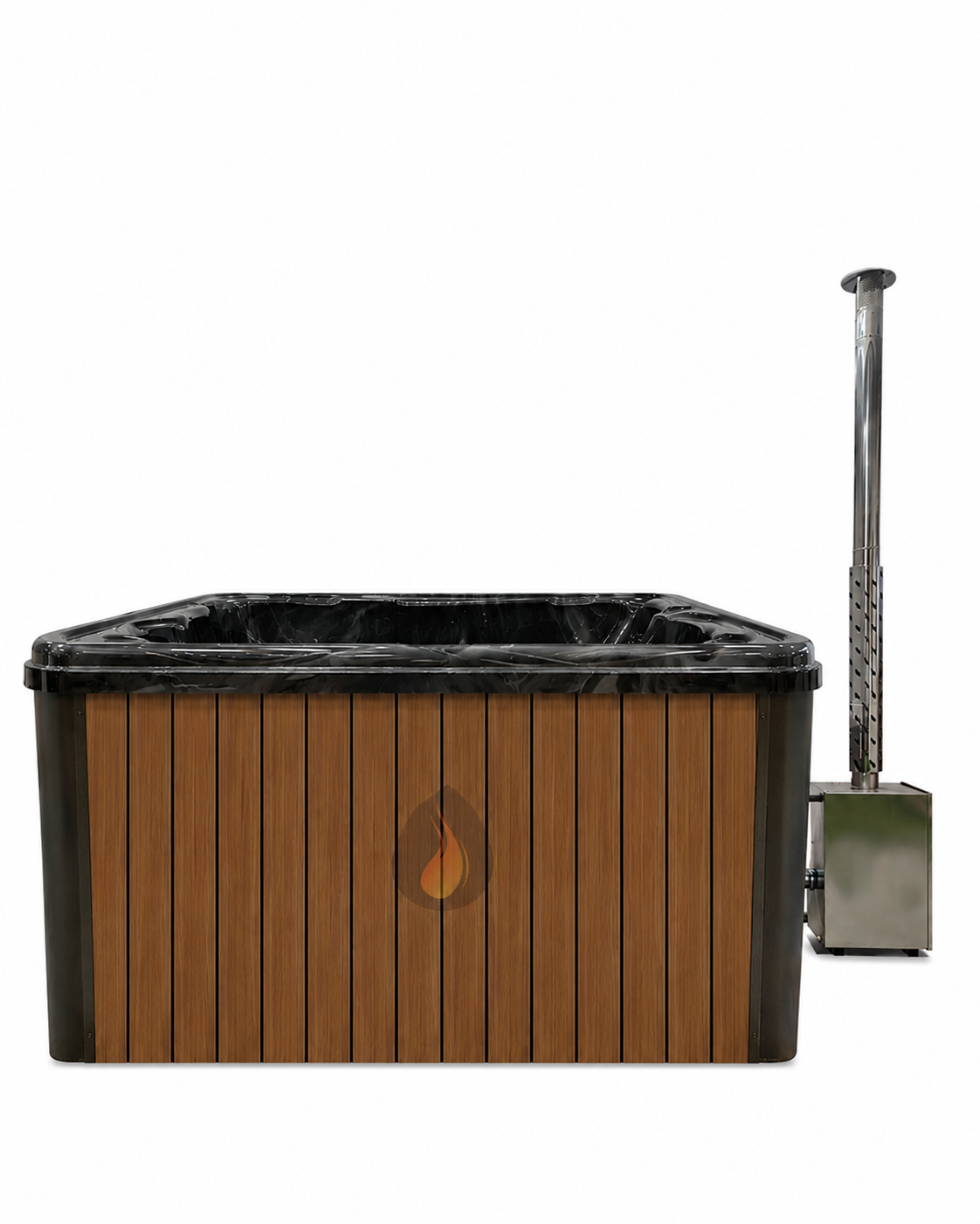 Balance Ortiva mit 2 Liegeplätzen | Premium Edition | HotTub aus Acryl mit Rhombo-Verkleidung | Komplettset | 4 Personen