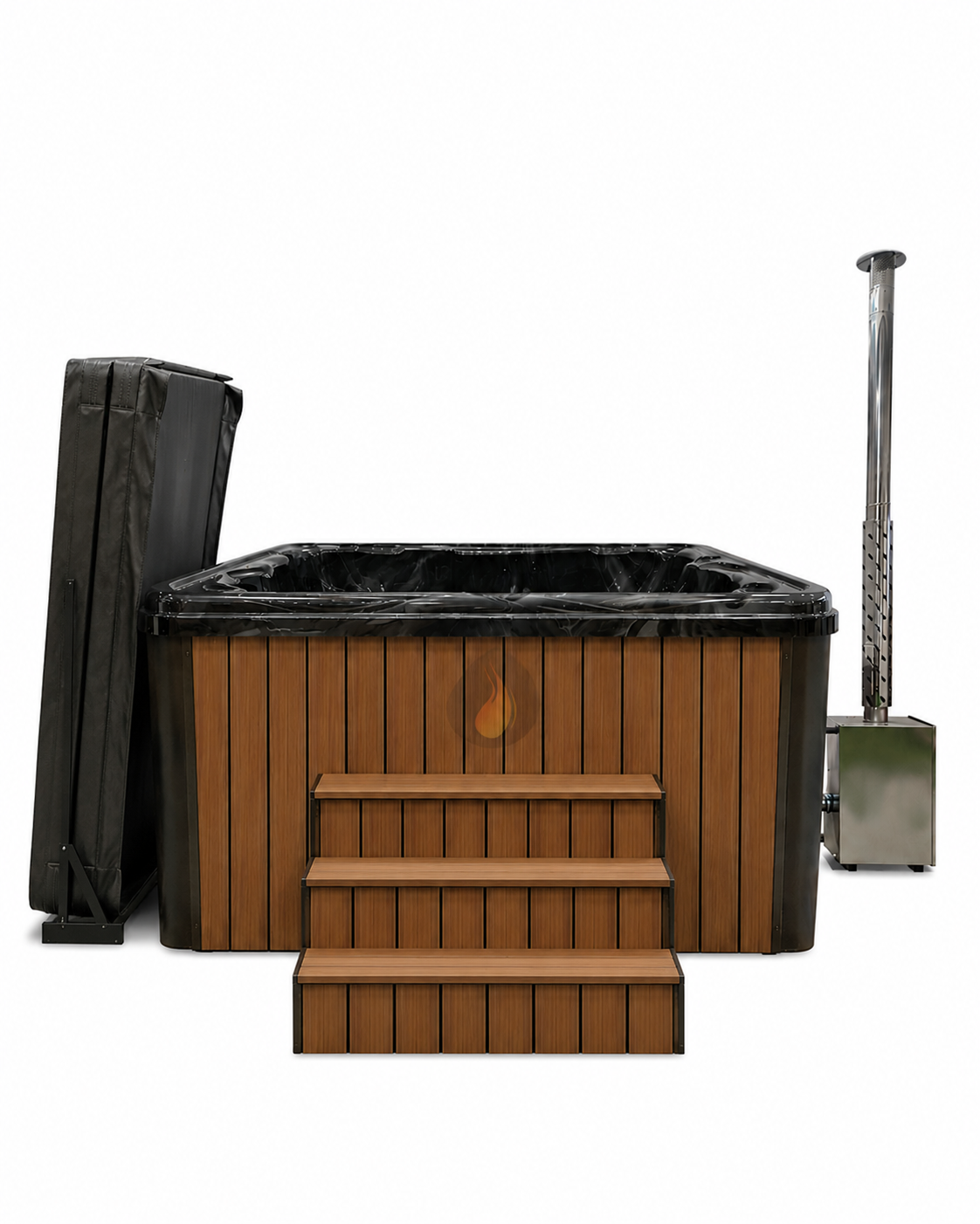 Acryl Hottub mit zwei Liegeflächen | XXL Konfigurator | Modell Ortiva | 4 Personen / 2,00 x 2,00 Meter