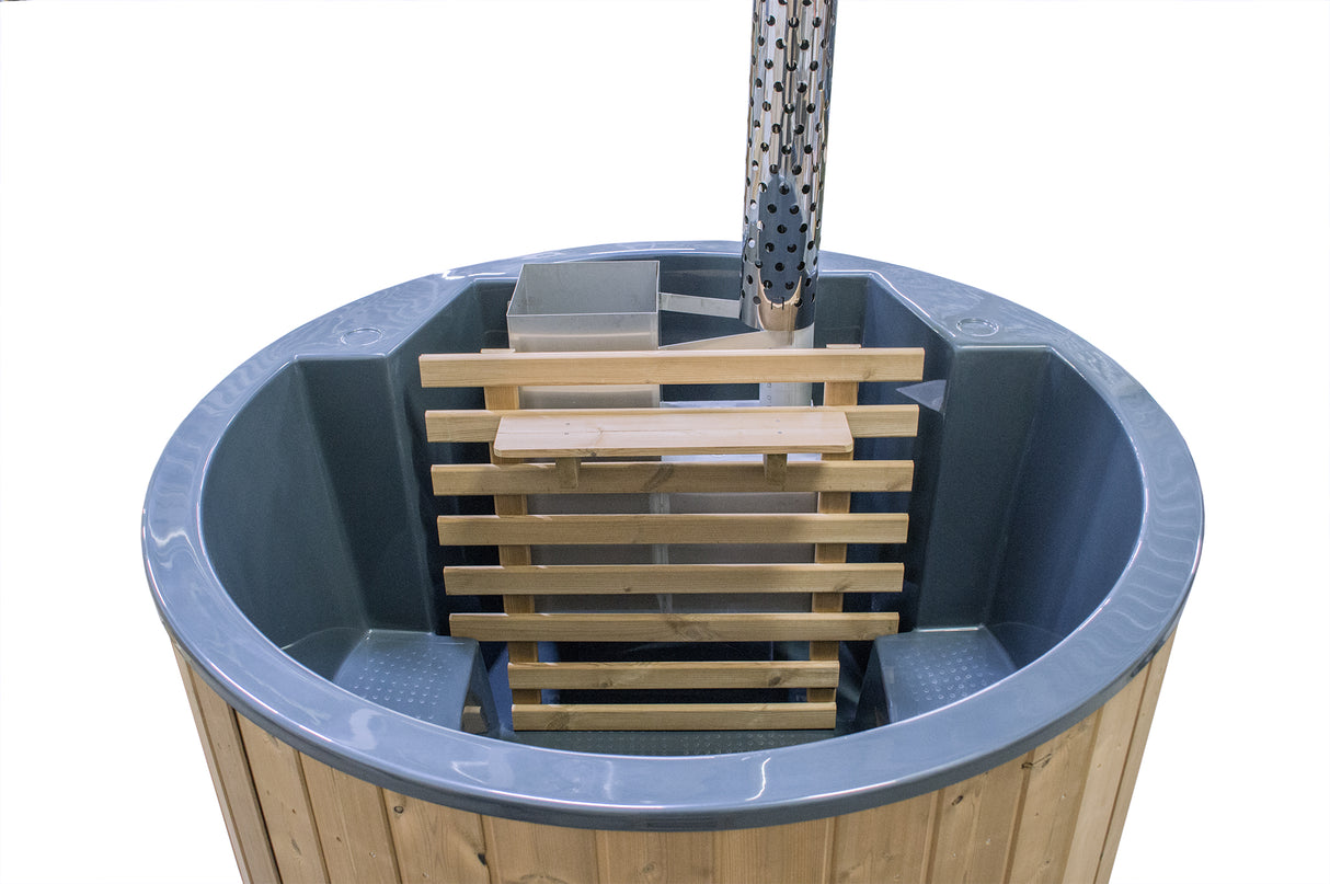 Original Globo Inside Hottub | Thermoholz mit GFK-Wanne | für 3 Personen | Ø 1,80 Meter