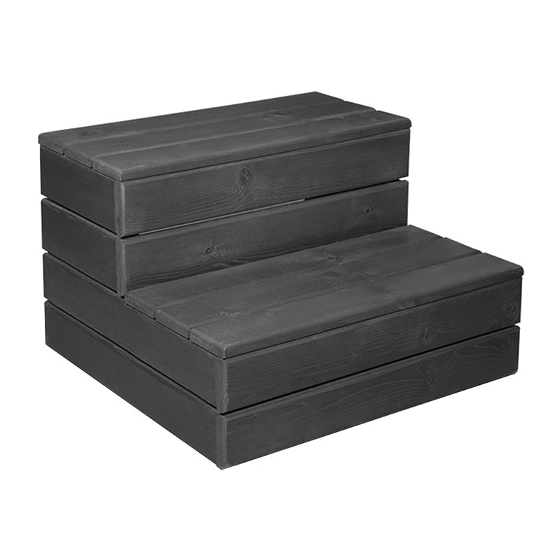 Wellis Whirlpool-Stufe aus Holz (Black Edition)