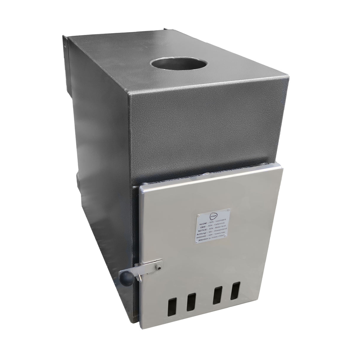 Kirami Cult Si | Marinealuminium | Holzofen Außen für Hot Tub | 22 kW für Schornsteinanschluss Ø120 mm