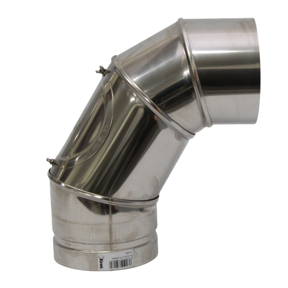 Kirami Bogen für Schornstein Ø150 mm | Justierbar 0-90 Grad