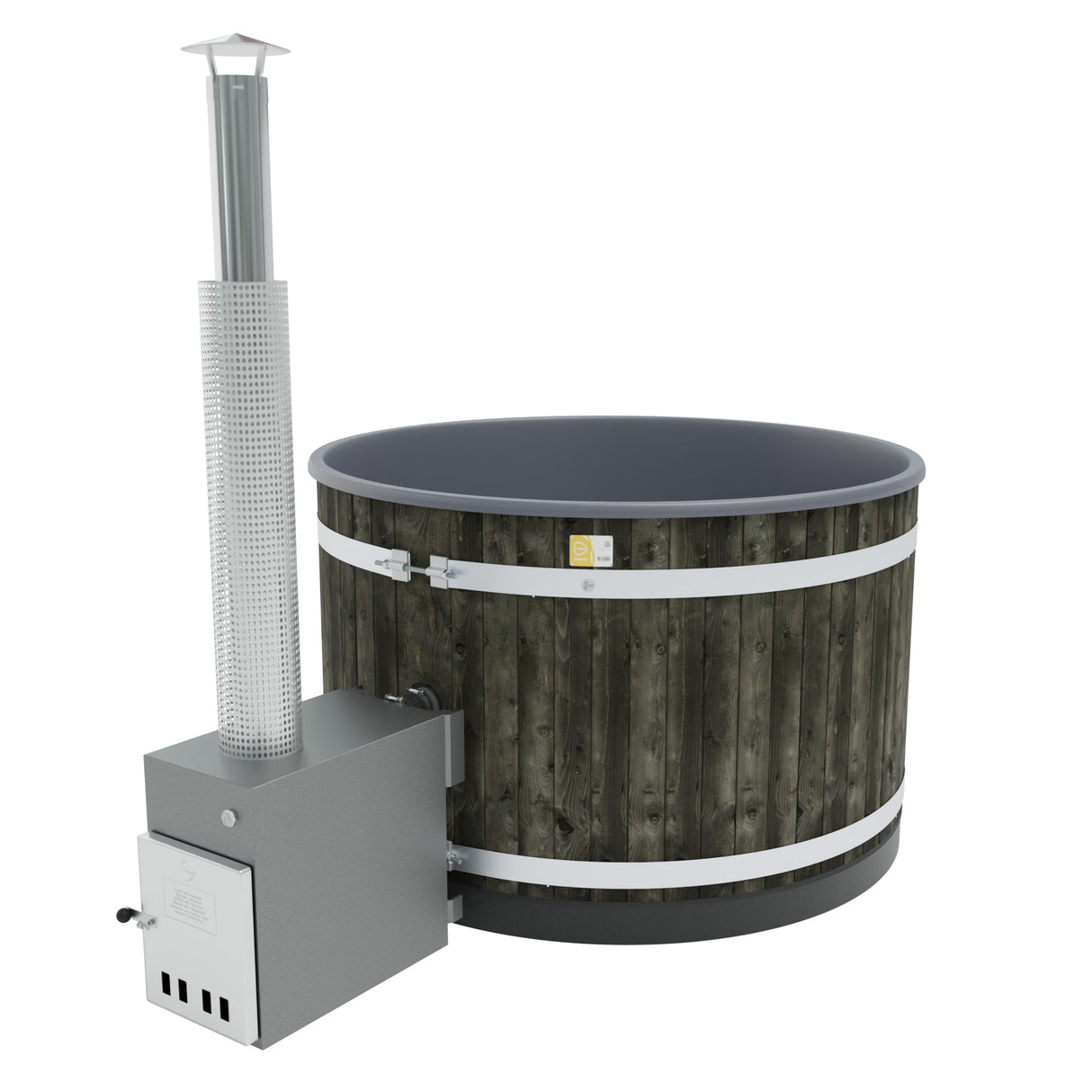 Kirami Original Hazy M | Hot Tub mit Holzofen | Ø 170 cm | für 4-6 Personen