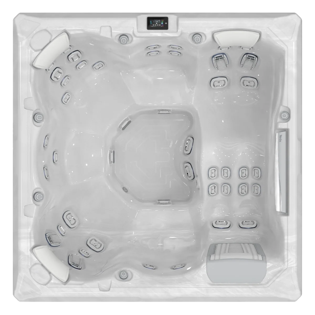 Wellis Atlas Life Essential | 215 x 215 cm | Whirlpool Plug n Play Komplettset | 1 Liege- und 5 Sitzplätze