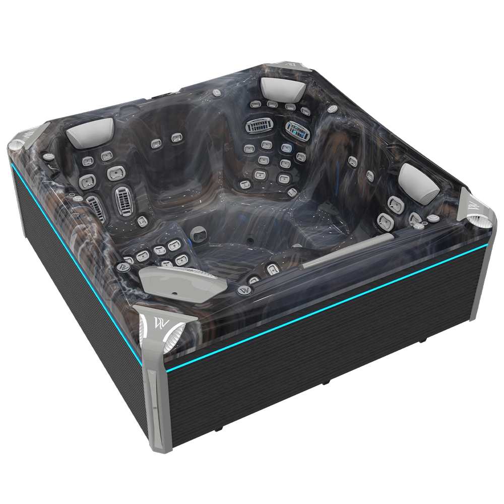 Wellis Everest Life Deluxe | 236 x 236 cm | Premium Whirlpool Komplettset | 2 Liege- und 3 Sitzplätze