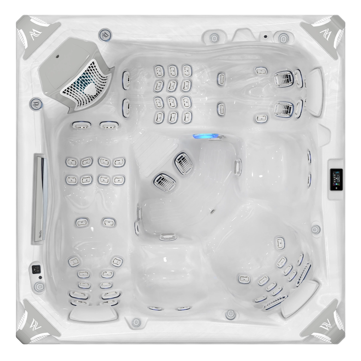 Wellis Everest Life Deluxe | 236 x 236 cm | Premium Whirlpool Komplettset | 2 Liege- und 3 Sitzplätze