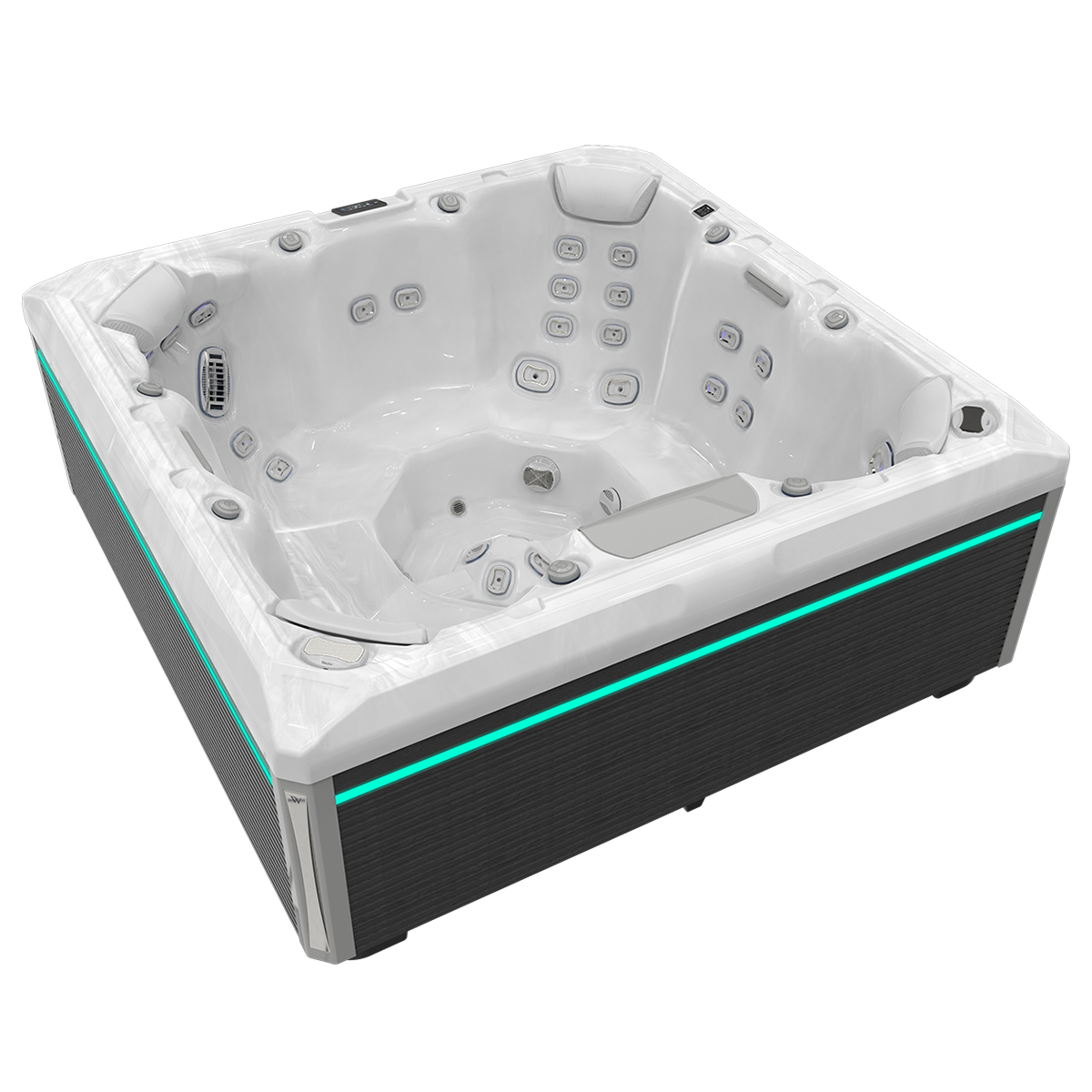 Wellis Mandala Life Deluxe | 215 x 215 cm | Premium Whirlpool Komplettset | 7 Sitzplätze