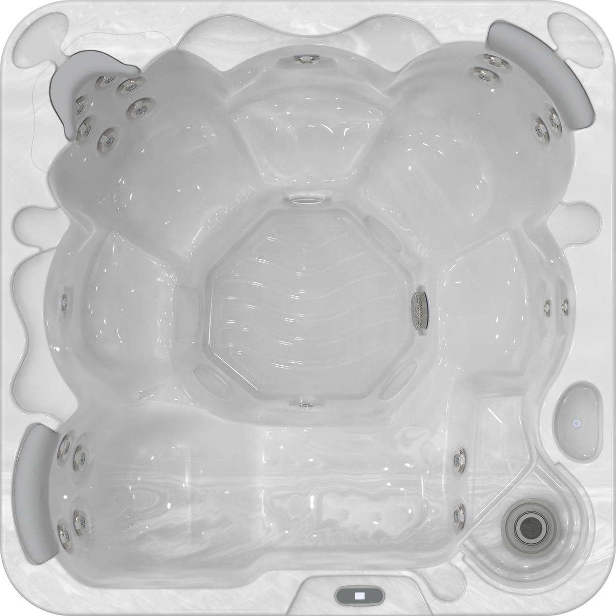 Wellis Castor P&P | 200 x 200 cm | Whirlpool Komplettset Plug n Play | 1 Liege- und 5 Sitzplätze