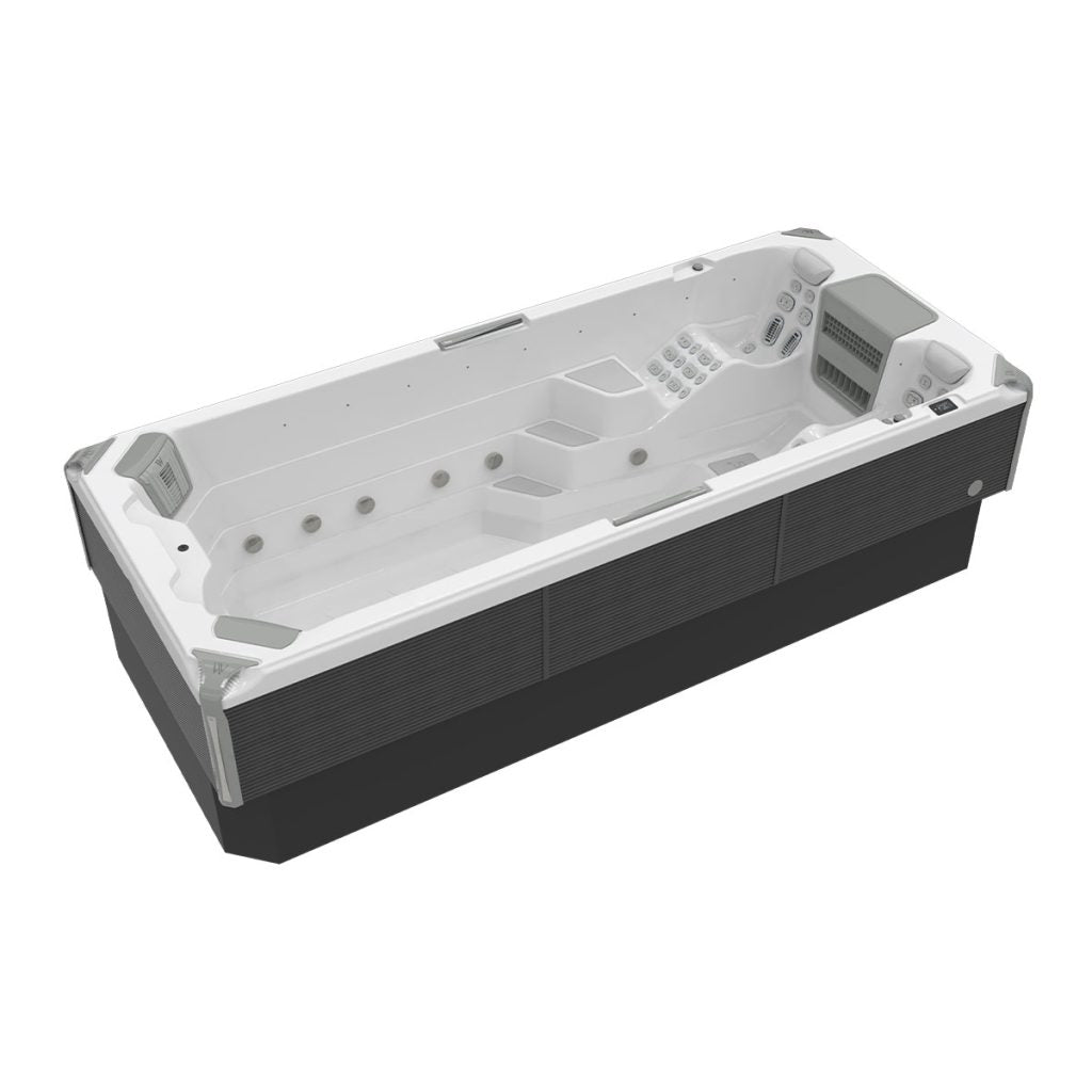 Wellis Amazonas W-Flow | Grand Prix Edition | 550 x 235 cm | Beheizter Pool mit Gegenschwimmanlage | 2 Liegeplätze mit Schwimmbereich