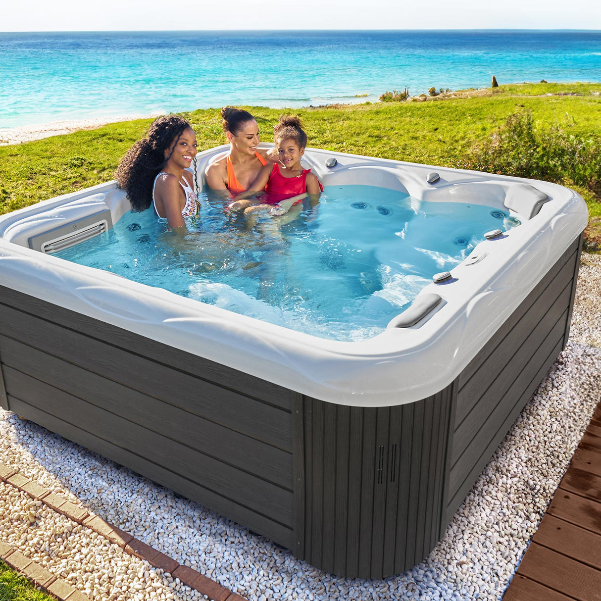Wellis Venus | 215 x 215 cm | Whirlpool Komplettset | 1 Liege- und 5 Sitzplätze