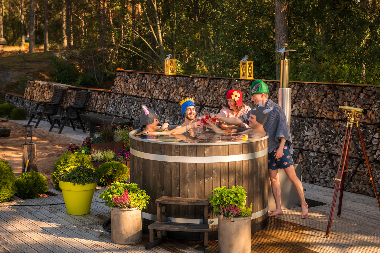 Kirami Breezy M | Hot Tub mit Holzofen | Ø 170 cm | für 4-6 Personen