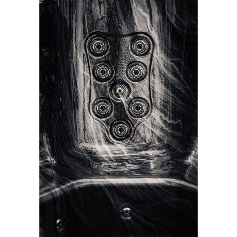 Premium Hot Tub Black Line | 220 x 220 cm | Acryl Wanne mit WPC-Verkleidung