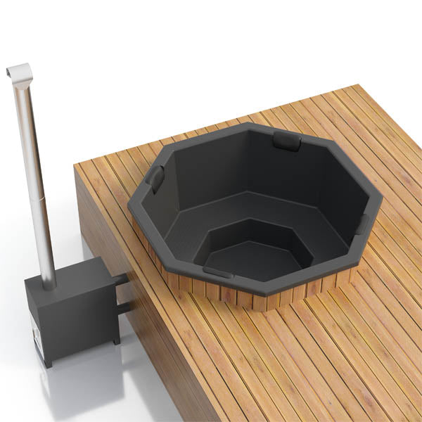 Original Einbauwanne aus GFK | Achteckig 2,00 x 2,00 Meter | Konfigurierbar | für 6 Personen