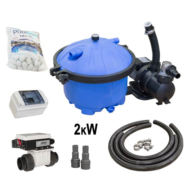 Frostschützer mit Filteranlage | Hot Tub und Badefass | nur für GFK-Fässer | 2 kW