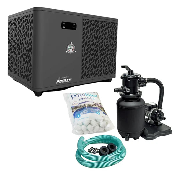 Wärmepumpe Komplettset inkl. Filtersystem für HotTubs | Heizen und Kühlen | Input 1,7 kW | maximaler Output 7 kW | by HotTubs24