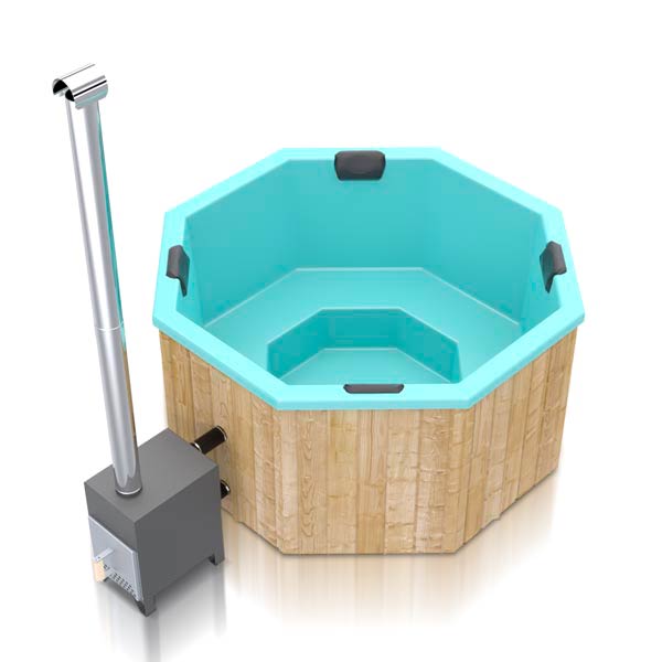 Original Octa L Hottub | HotTub mit Holzofen | für 6 Personen | 2.00 × 2.00 Meter