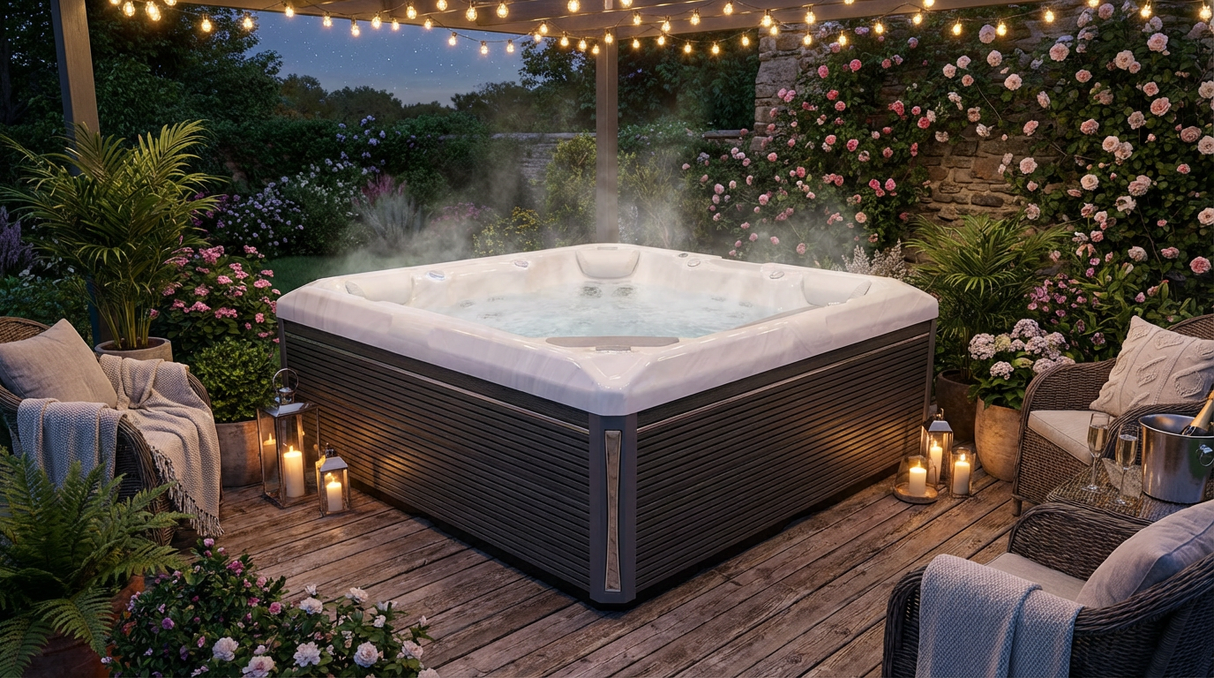 Wellis Makalu Life | 215 x 215 cm | Premium Whirlpool Komplettset | 2 Liege- und 3 Sitzplätze