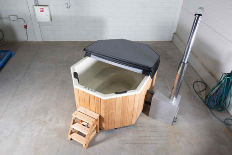 Original Octa XXL Hottub | HotTub mit Holzofen | für 8 Personen | 2.40 × 1.80 Meter