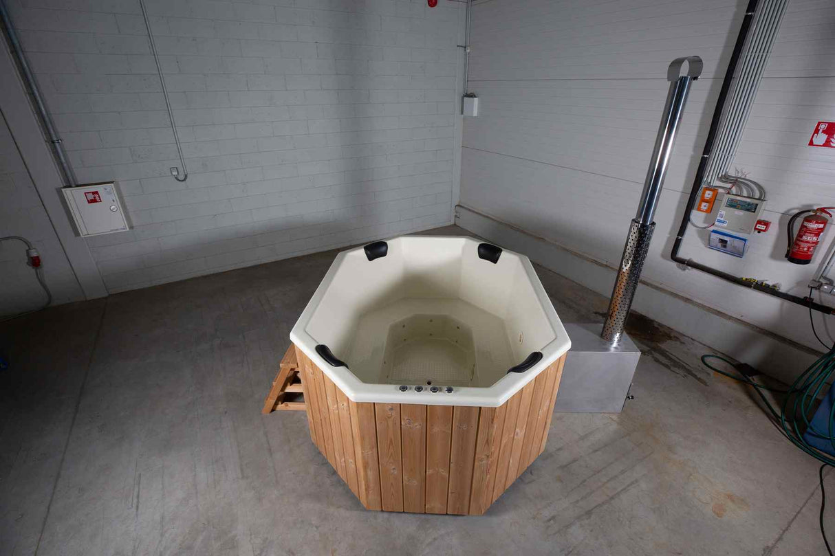 Original Octa XXL Hottub | HotTub mit Holzofen | für 8 Personen | 2.40 × 1.80 Meter
