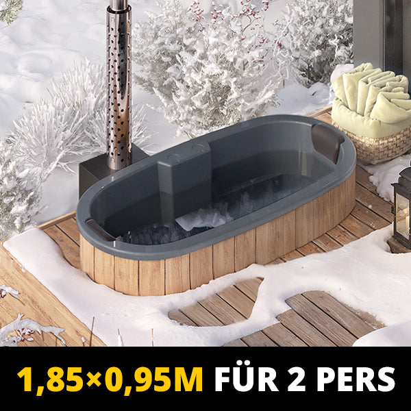 HotTub GFK Einbau-Badefass für 2 Personen | 1,85×0.95