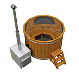 Holz HotTub mit Edelstahleinsatz | Ofen wählbar | wählbare Größen für bis zu 8 Personen