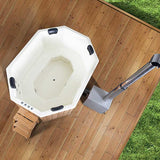 HotTub Badefass mit GFK-Einsatz für 9 Personen | 2,40×1,80