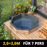 HotTub GFK Einbau-Badefass für 7 Personen | 2×2