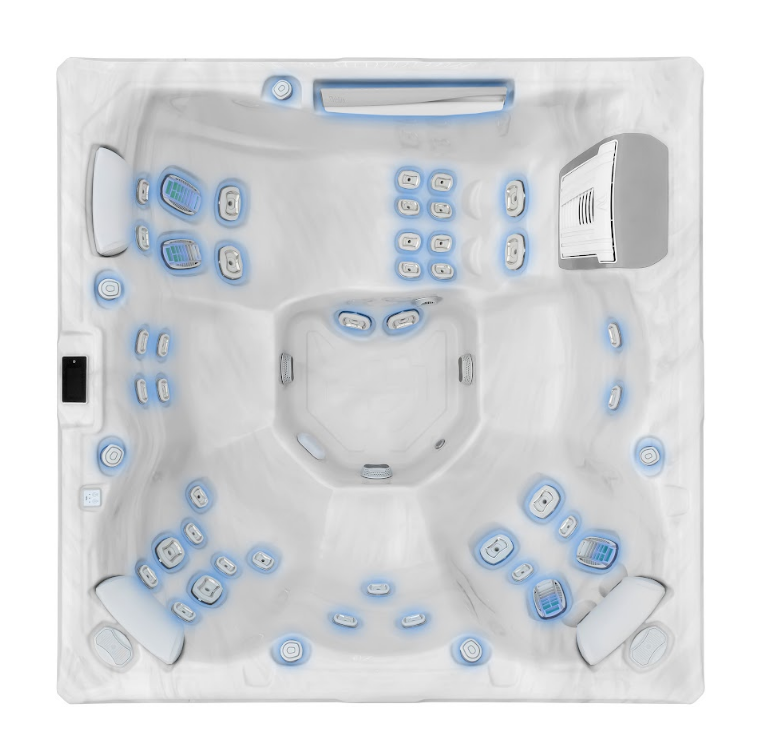 Wellis Atlas Life Deluxe | 215 x 215 cm | Premium Whirlpool Komplettset | 1 Liege- und 5 Sitzplätze