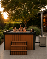 Balance Ortiva mit 2 Liegeplätzen | Premium Edition | HotTub aus Acryl mit Rhombo-Verkleidung | Komplettset | 4 Personen