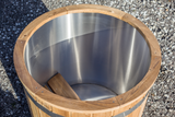 Tauchbecken für Garten | Edelstahl | Konfigurierbar zum Eisfass / Eistonne | Ø 86 cm