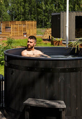 Harvia HotTub Black mit Holzofen | Legend Series | Made in Finnland | SHL3501