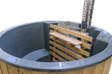 Original Globo Inside Hottub | Thermoholz mit GFK-Wanne | für 3 Personen | Ø 1,80 Meter