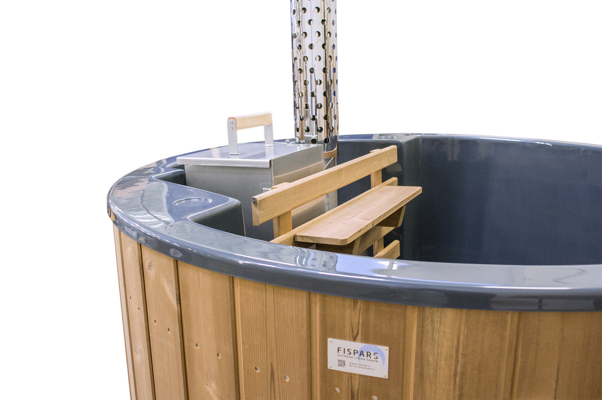 Original Globo Inside Hottub | Thermoholz mit GFK-Wanne | für 3 Personen | Ø 1,80 Meter