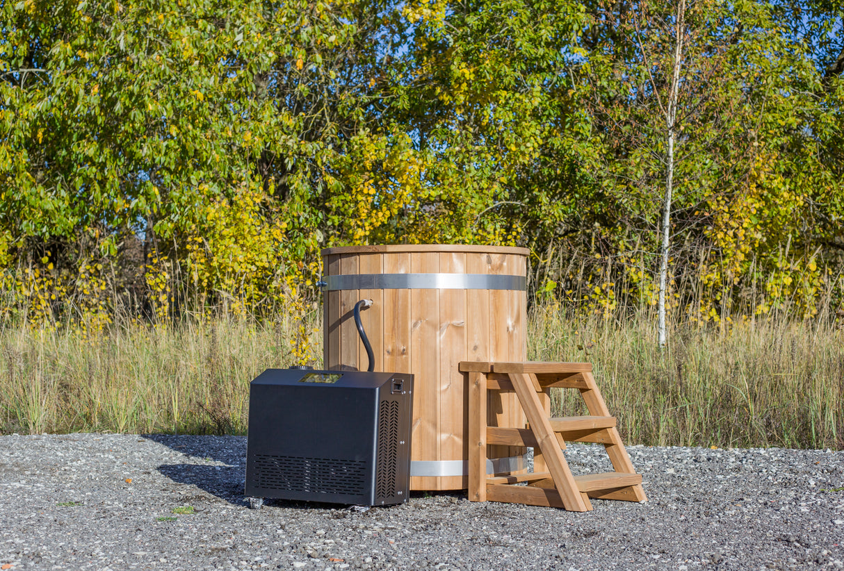 Tauchbecken für Garten | Edelstahl | Konfigurierbar zum Eisfass / Eistonne | Ø 86 cm