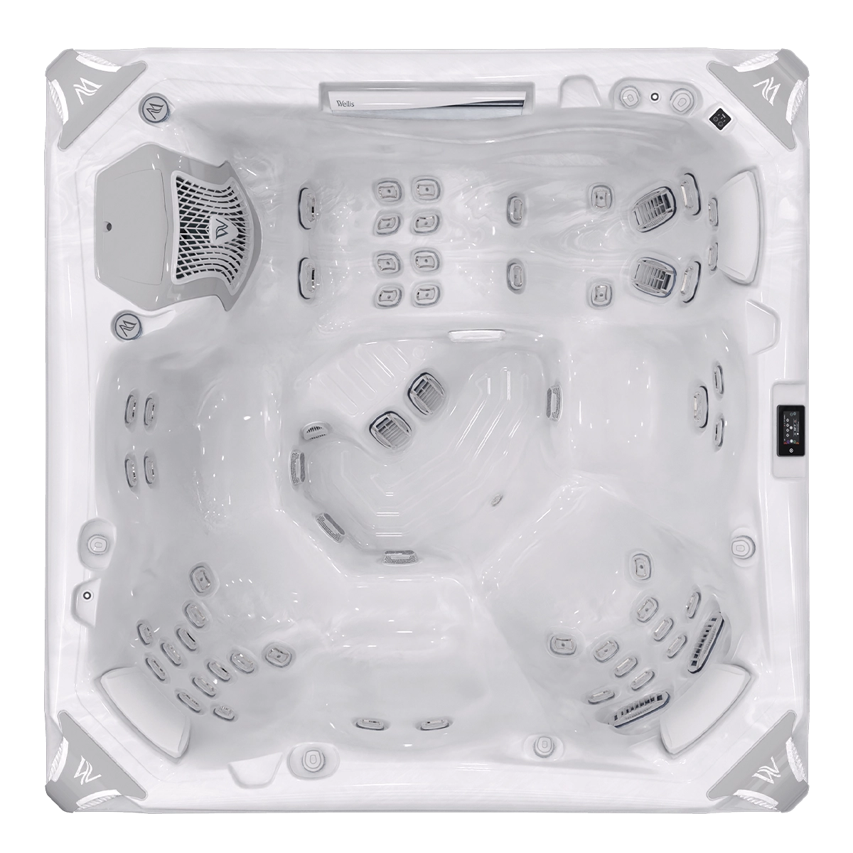 Wellis Kilimanjaro Life Deluxe | 236 x 236 cm | Premium Whirlpool Komplettset | 1 Liege- und 5 Sitzplätze