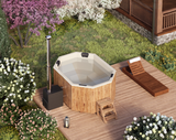 Original Octa XXL Hottub | HotTub mit Holzofen | für 8 Personen | 2.40 × 1.80 Meter