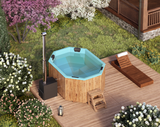 Original Octa XXL Hottub | HotTub mit Holzofen | für 8 Personen | 2.40 × 1.80 Meter