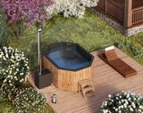 Original Octa XXL Hottub | HotTub mit Holzofen | für 8 Personen | 2.40 × 1.80 Meter