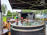 Kirami Annex Family L | Hot Tub mit leistungsstarken Holzofen | Ø 200 cm | für 6-8 Personen