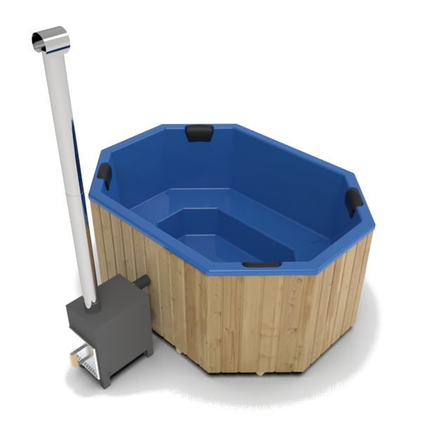 Original Octa XXL Hottub | HotTub mit Holzofen | für 8 Personen | 2.40 × 1.80 Meter