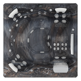 Wellis Atlas Life Essential | 215 x 215 cm | Whirlpool Plug n Play Komplettset | 1 Liege- und 5 Sitzplätze
