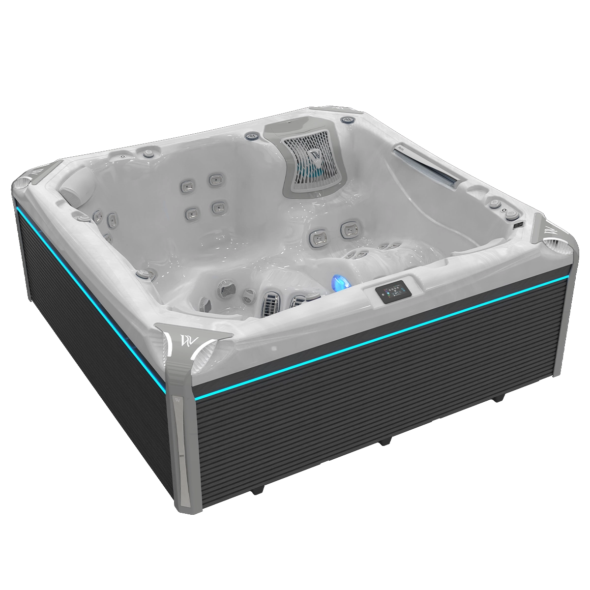 Wellis Kilimanjaro Life Deluxe | 236 x 236 cm | Premium Whirlpool Komplettset | 1 Liege- und 5 Sitzplätze