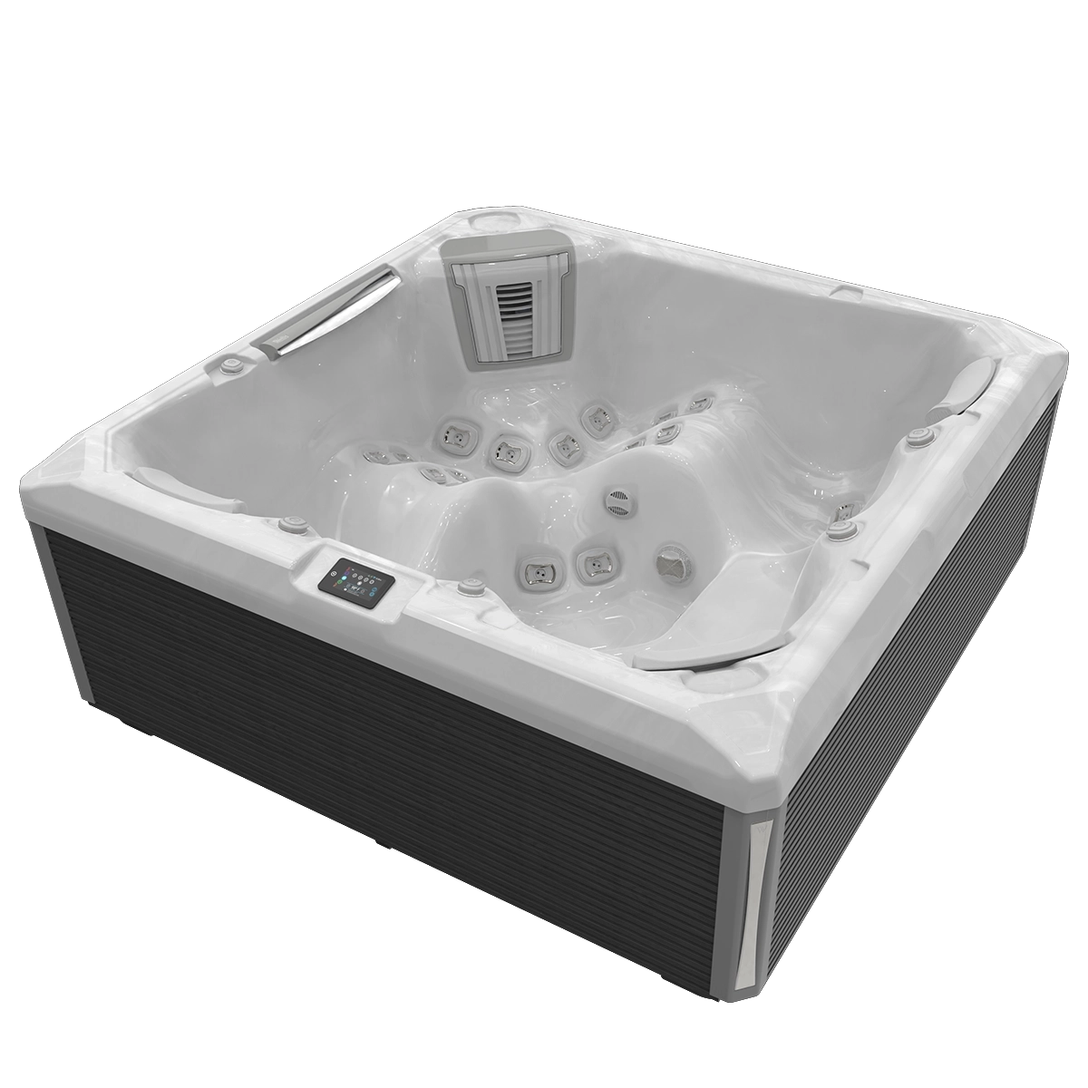 Wellis Makalu Life Essential | 215 x 215 cm | Premium Whirlpool Komplettset | 2 Liege- und 3 Sitzplätze