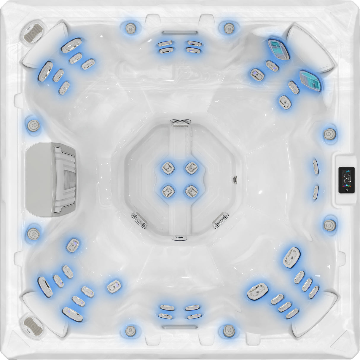 Wellis Mandala Life Deluxe | 215 x 215 cm | Premium Whirlpool Komplettset | 7 Sitzplätze