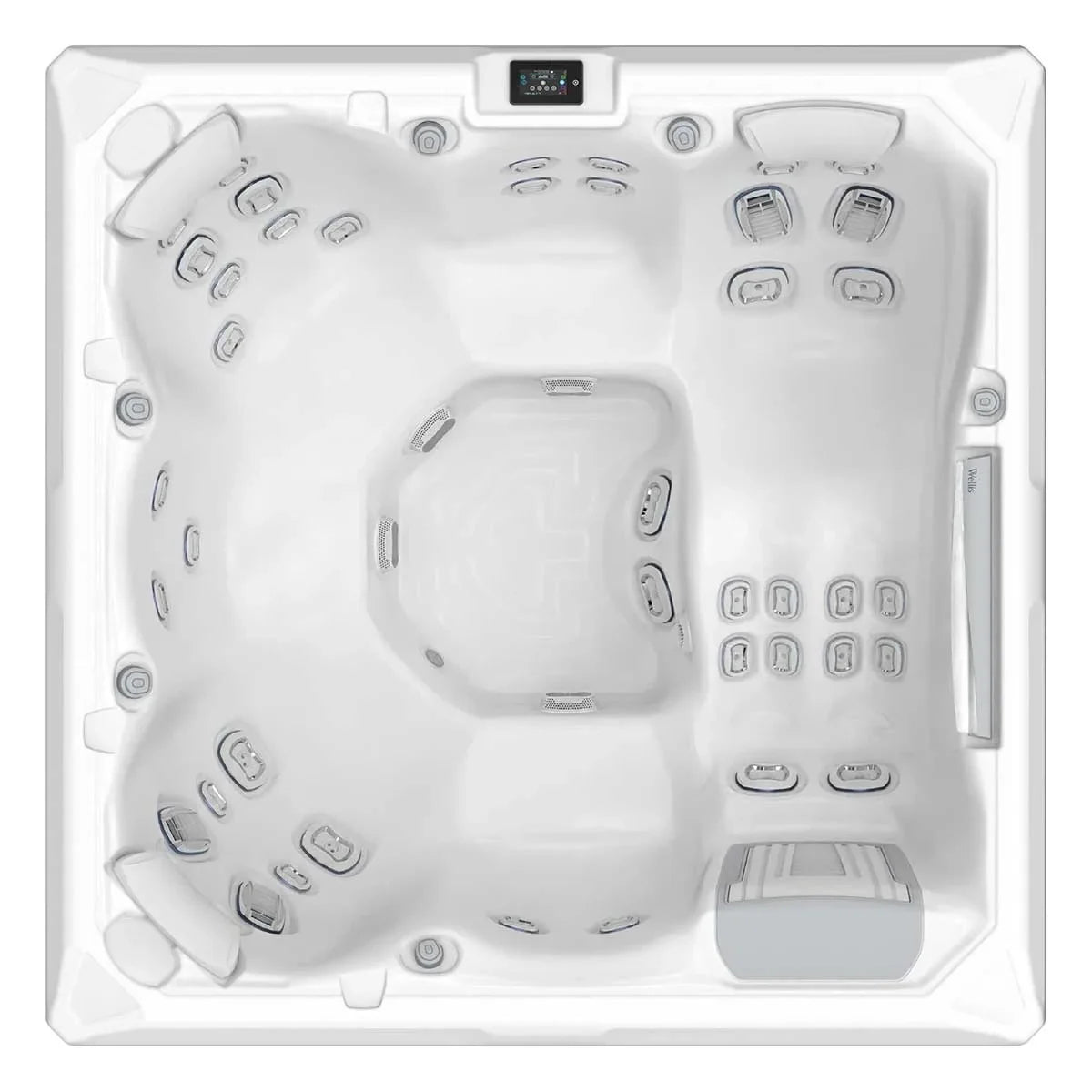 Wellis Atlas Life Essential | 215 x 215 cm | Whirlpool Plug n Play Komplettset | 1 Liege- und 5 Sitzplätze