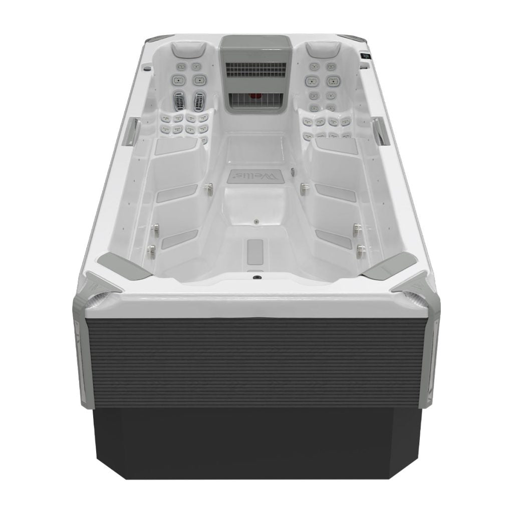 Wellis Amazonas W-Flow | Grand Prix Edition | 550 x 235 cm | Beheizter Pool mit Gegenschwimmanlage | 2 Liegeplätze mit Schwimmbereich