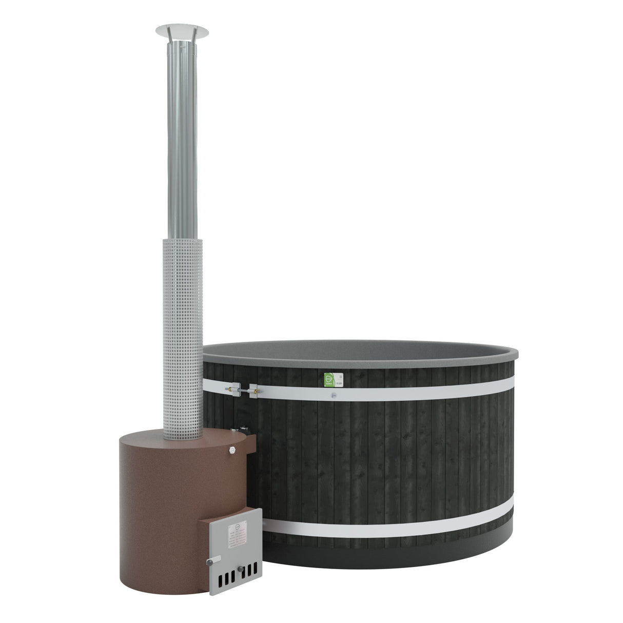 Kirami Annex Family L | Hot Tub mit Holzofen | 200 cm / 42 kW