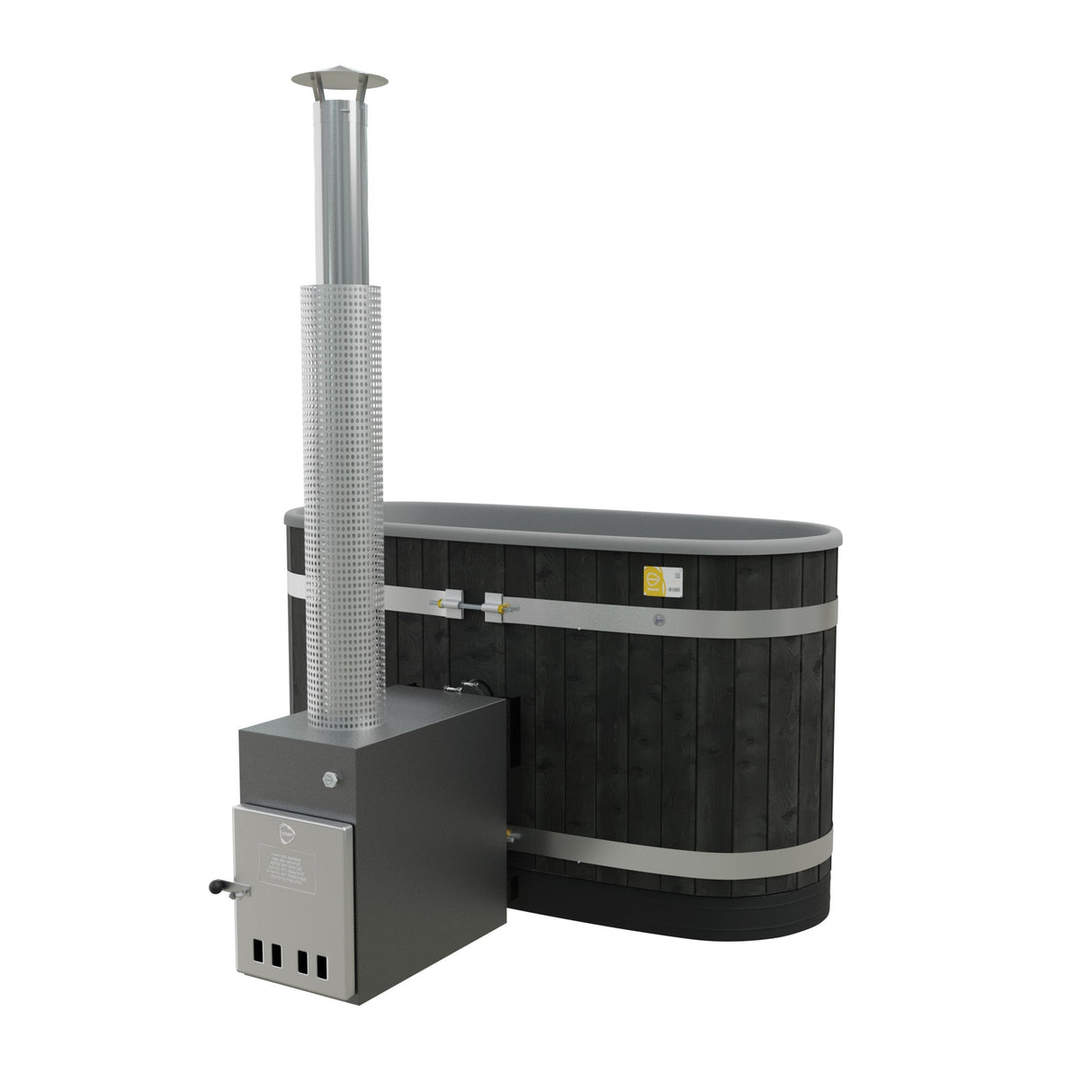 Kirami Annex Tiny S | Hot Tub mit Holzofen | 170 cm / 22 kW