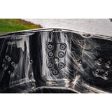Premium Hot Tub Black Line | 220 x 220 cm | Acryl Wanne mit WPC-Verkleidung